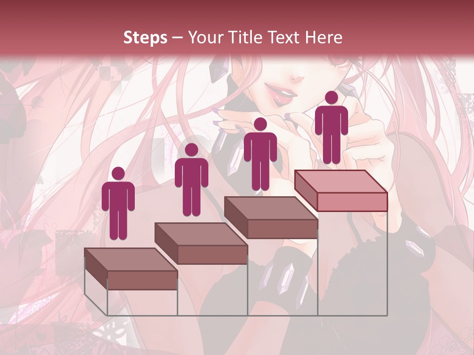 A Woman With Pink Hair Is Talking On A Cell Phone PowerPoint Template