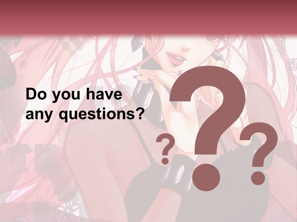 A Woman With Pink Hair Is Talking On A Cell Phone PowerPoint Template