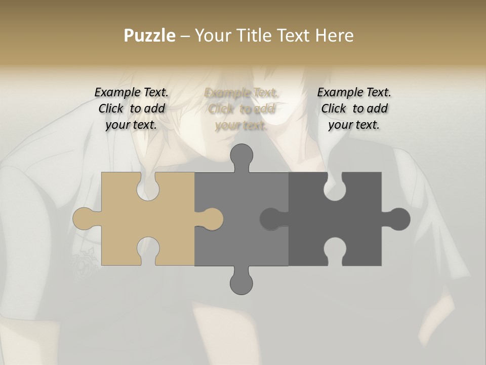 A Couple Of People Sitting Next To Each Other PowerPoint Template