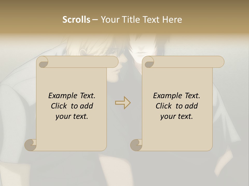 A Couple Of People Sitting Next To Each Other PowerPoint Template
