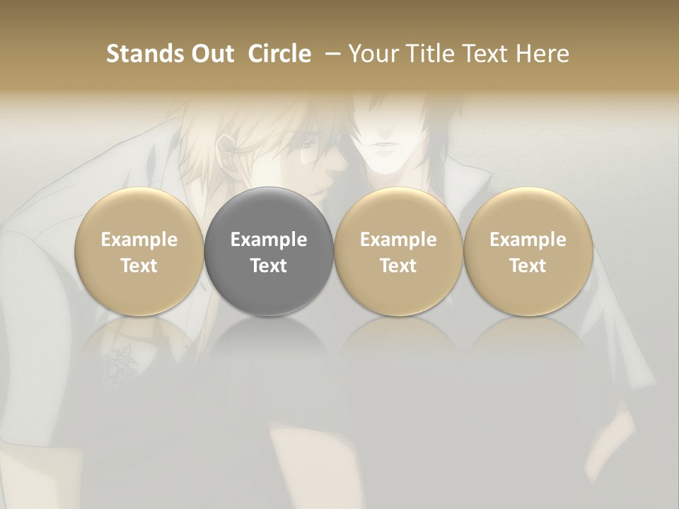 A Couple Of People Sitting Next To Each Other PowerPoint Template