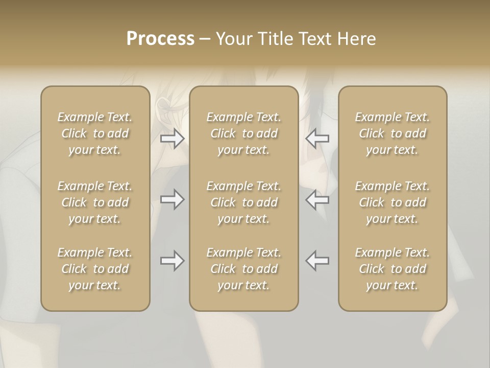 A Couple Of People Sitting Next To Each Other PowerPoint Template