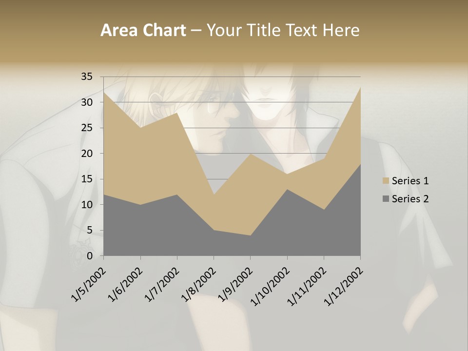 A Couple Of People Sitting Next To Each Other PowerPoint Template