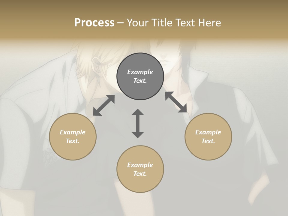 A Couple Of People Sitting Next To Each Other PowerPoint Template