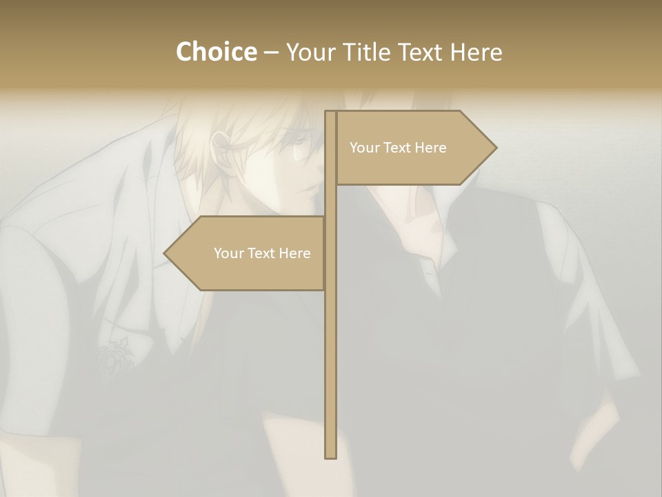 A Couple Of People Sitting Next To Each Other PowerPoint Template