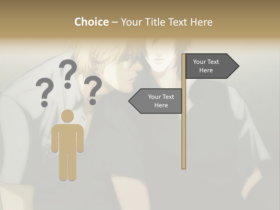 A Couple Of People Sitting Next To Each Other PowerPoint Template