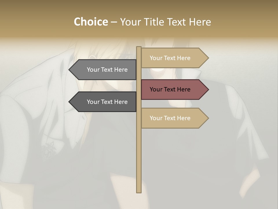 A Couple Of People Sitting Next To Each Other PowerPoint Template