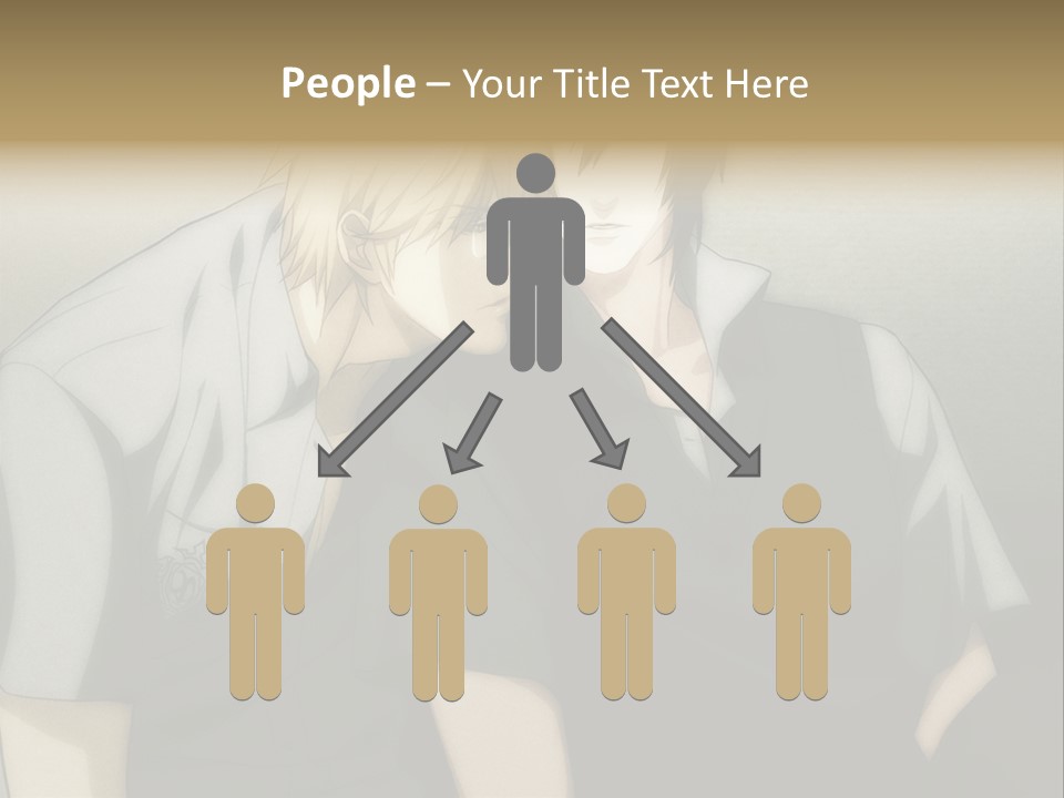 A Couple Of People Sitting Next To Each Other PowerPoint Template