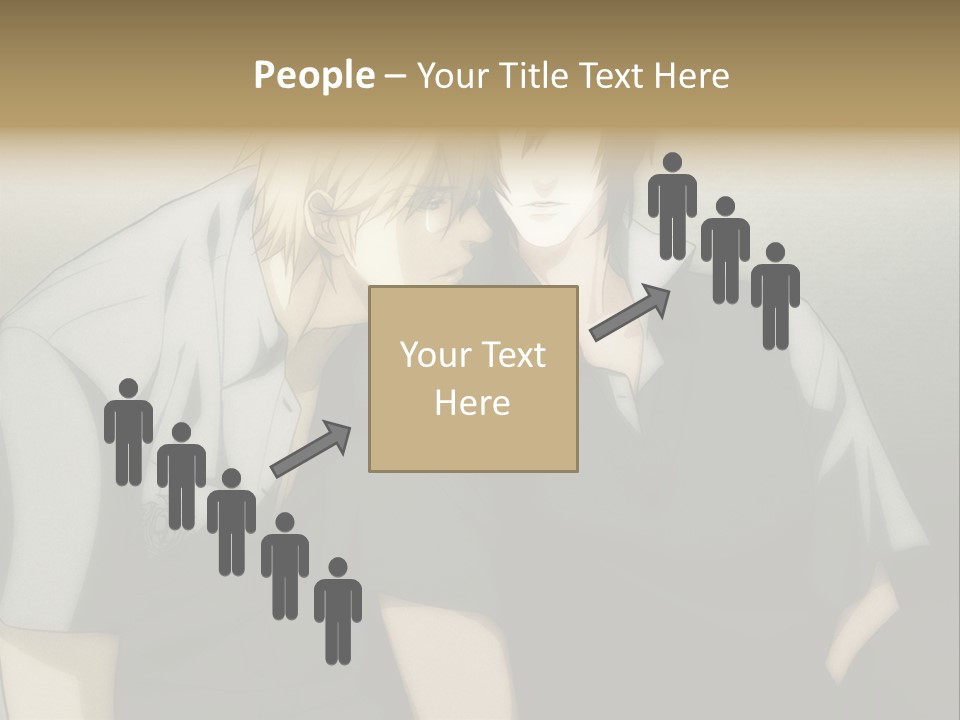 A Couple Of People Sitting Next To Each Other PowerPoint Template