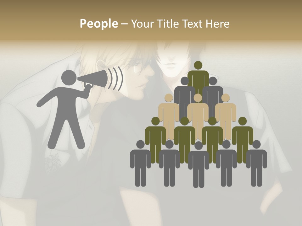 A Couple Of People Sitting Next To Each Other PowerPoint Template