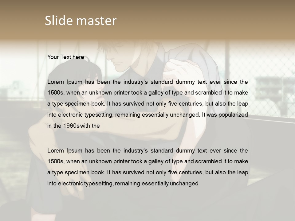 A Couple Of People That Are Hugging Each Other PowerPoint Template