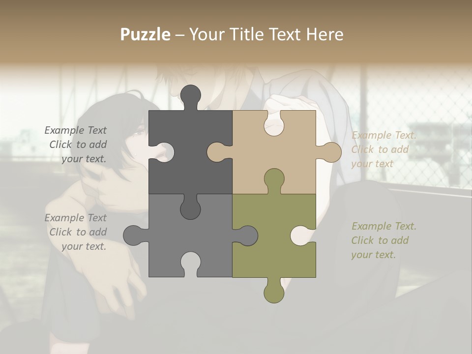 A Couple Of People That Are Hugging Each Other PowerPoint Template