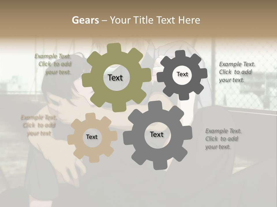 A Couple Of People That Are Hugging Each Other PowerPoint Template