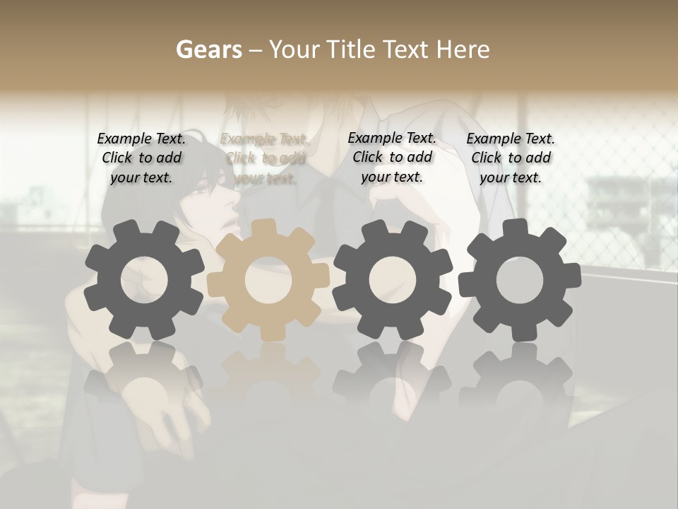 A Couple Of People That Are Hugging Each Other PowerPoint Template