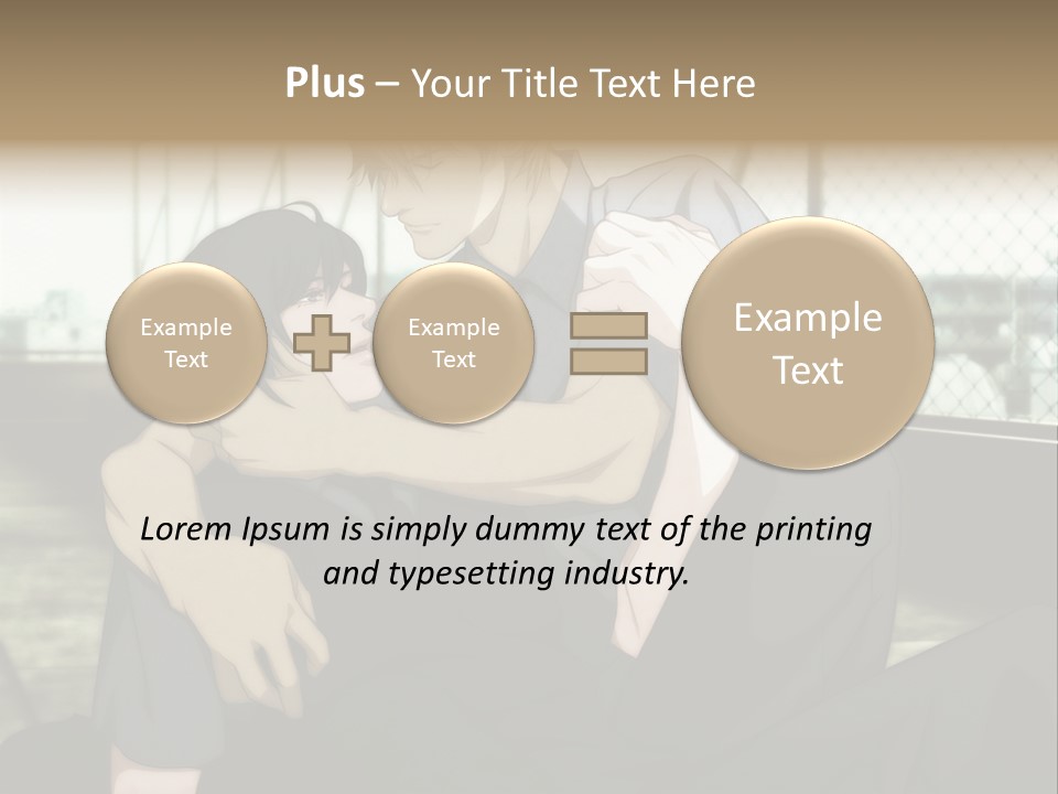 A Couple Of People That Are Hugging Each Other PowerPoint Template