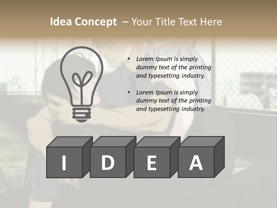 A Couple Of People That Are Hugging Each Other PowerPoint Template