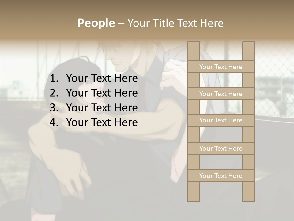 A Couple Of People That Are Hugging Each Other PowerPoint Template