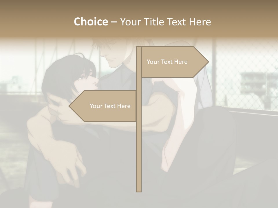 A Couple Of People That Are Hugging Each Other PowerPoint Template