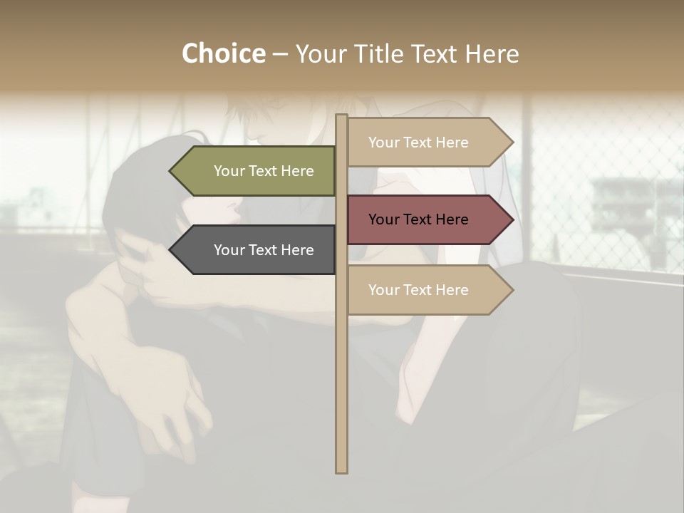 A Couple Of People That Are Hugging Each Other PowerPoint Template