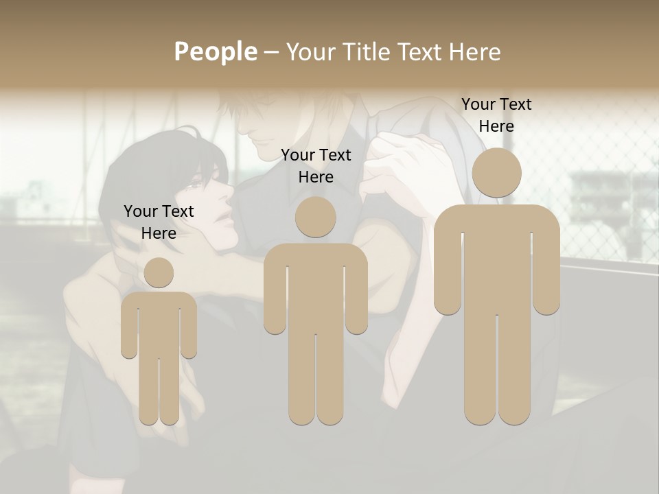 A Couple Of People That Are Hugging Each Other PowerPoint Template