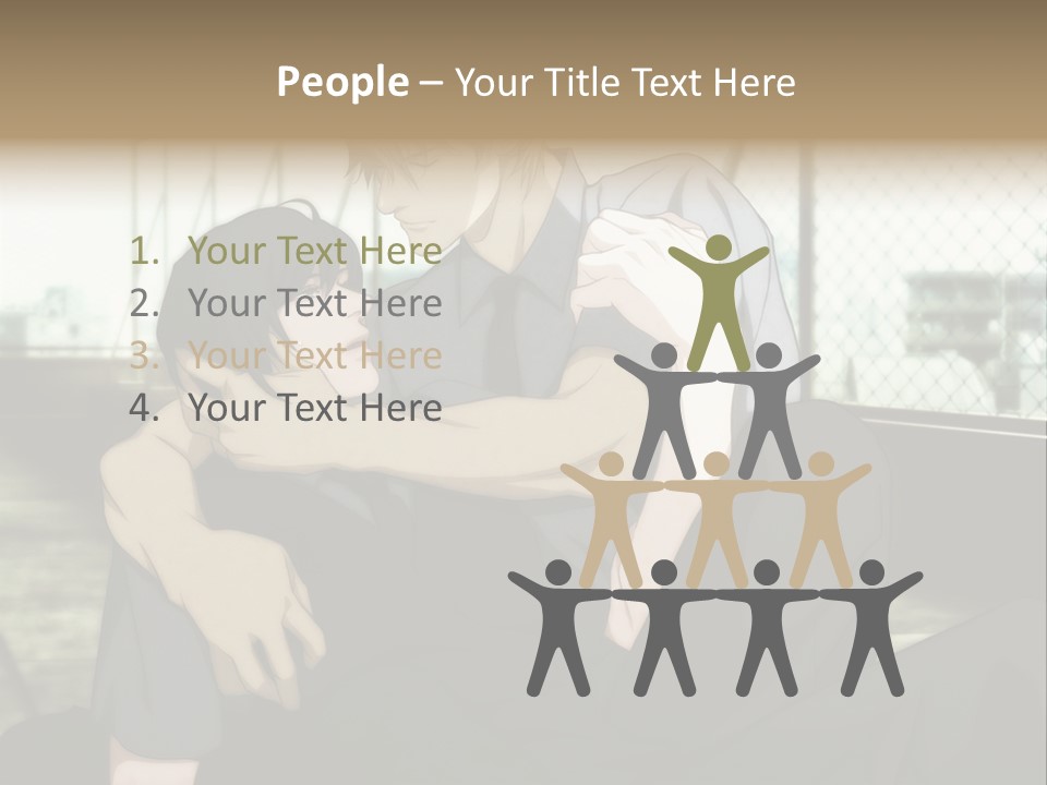 A Couple Of People That Are Hugging Each Other PowerPoint Template