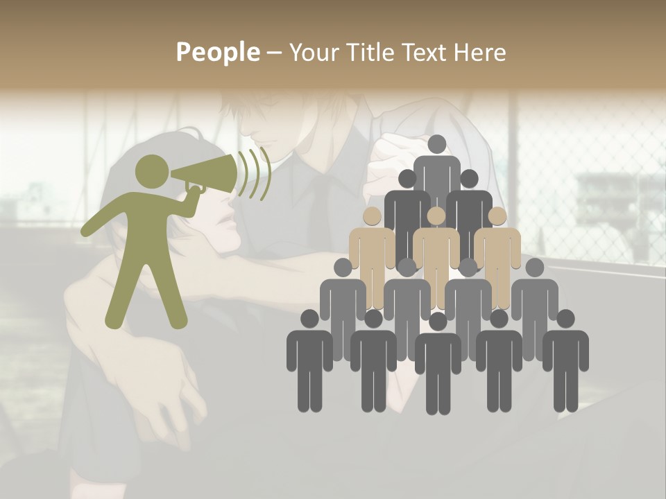 A Couple Of People That Are Hugging Each Other PowerPoint Template