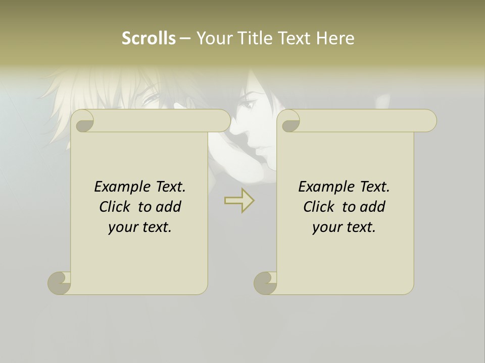 A Couple Of People That Are Next To Each Other PowerPoint Template