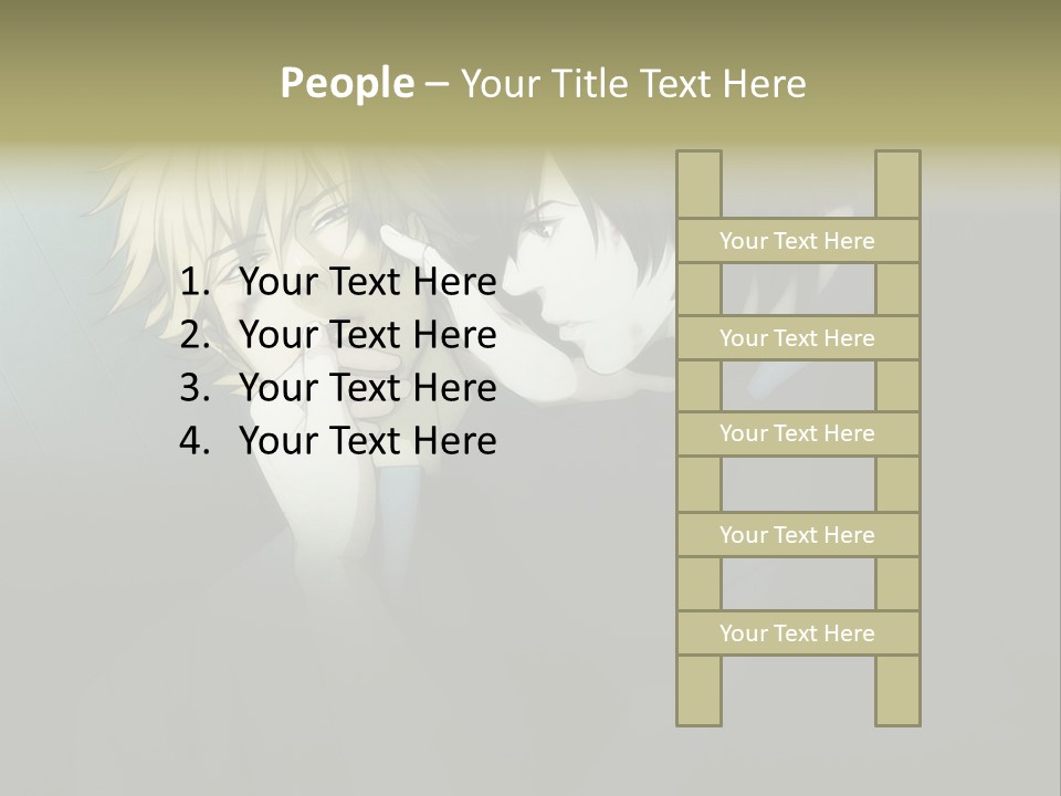 A Couple Of People That Are Next To Each Other PowerPoint Template