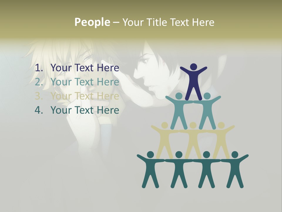 A Couple Of People That Are Next To Each Other PowerPoint Template