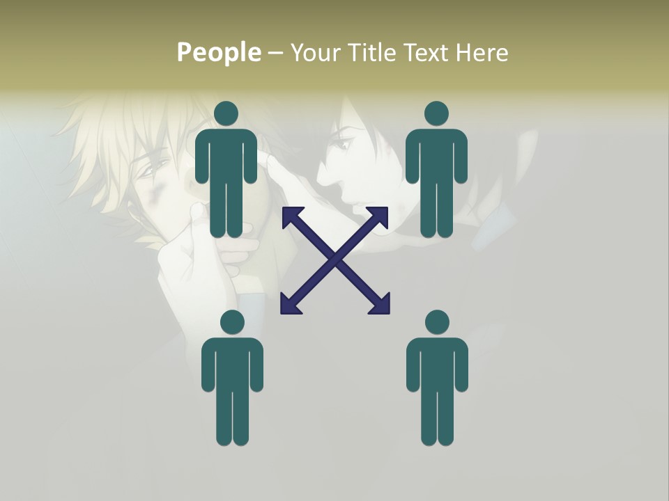 A Couple Of People That Are Next To Each Other PowerPoint Template