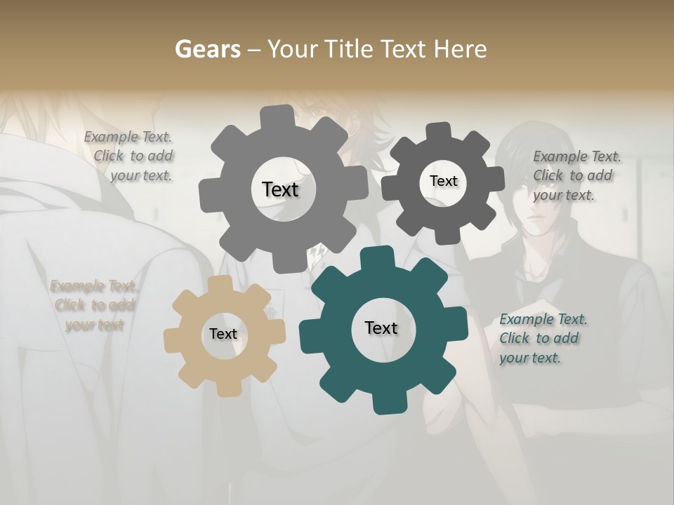 A Group Of Young Men Standing Next To Each Other PowerPoint Template