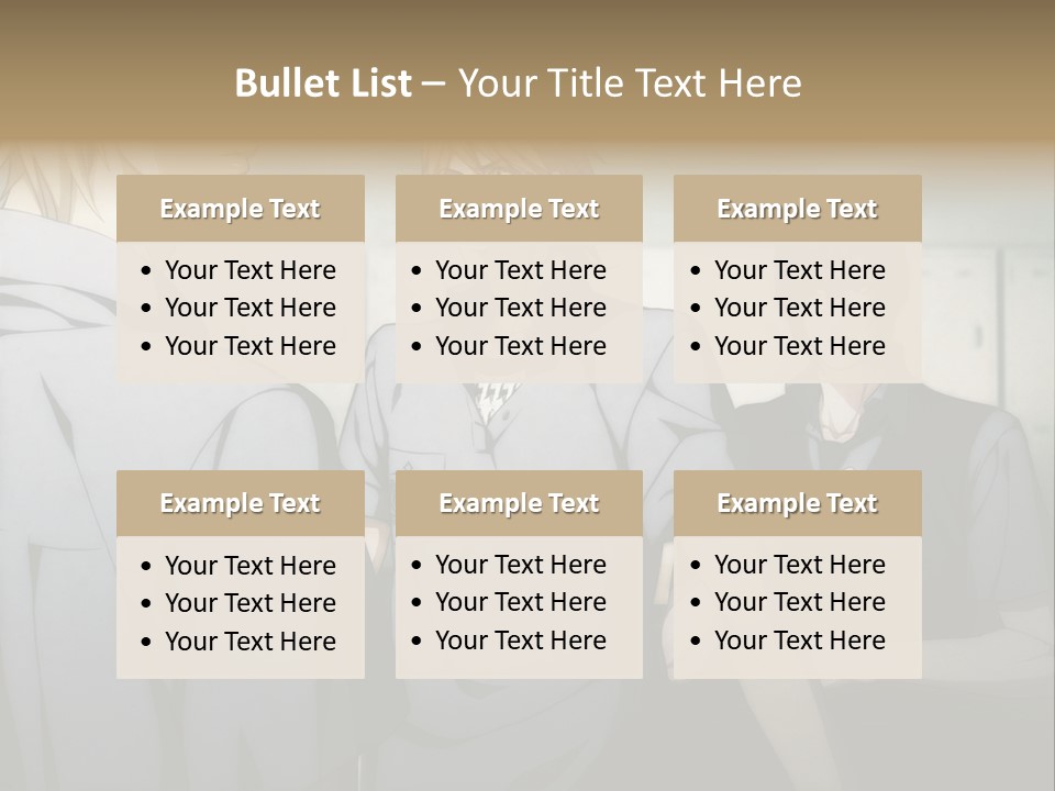 A Group Of Young Men Standing Next To Each Other PowerPoint Template