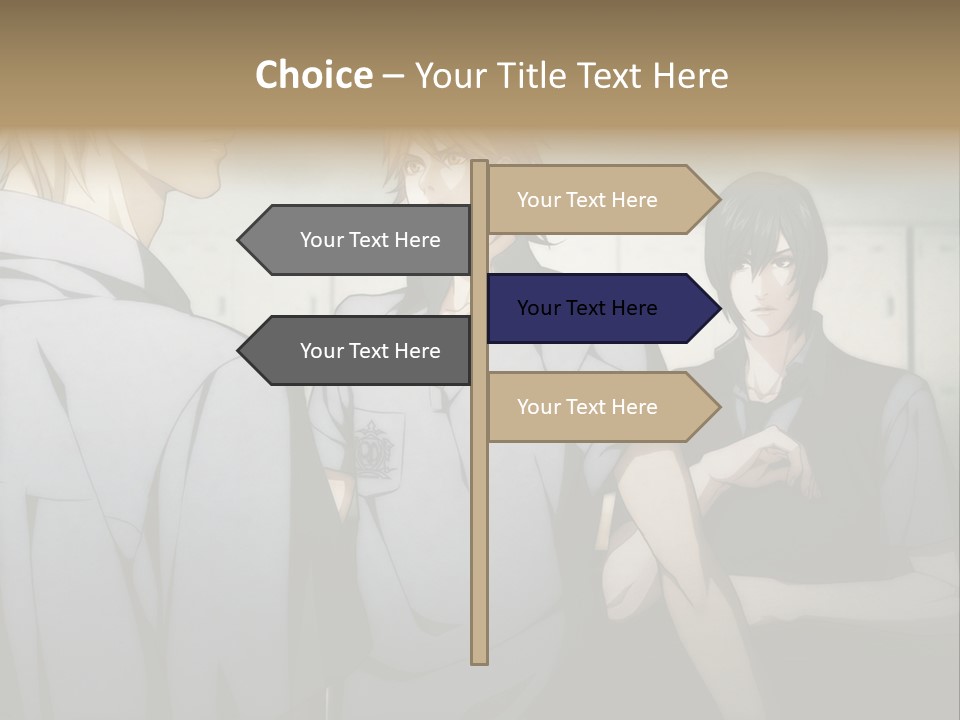 A Group Of Young Men Standing Next To Each Other PowerPoint Template