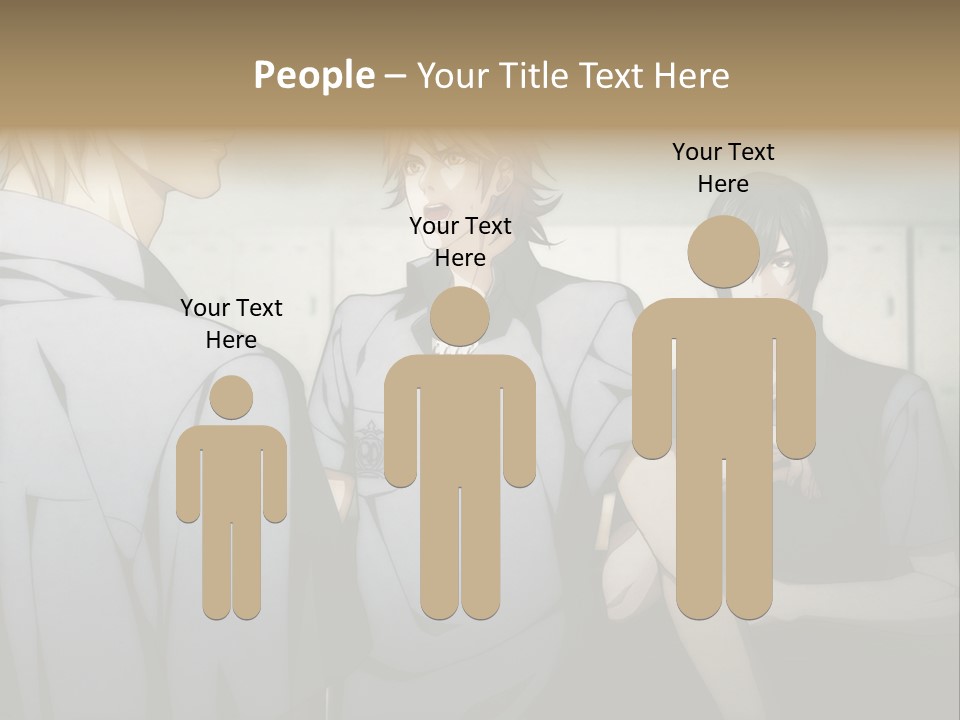 A Group Of Young Men Standing Next To Each Other PowerPoint Template