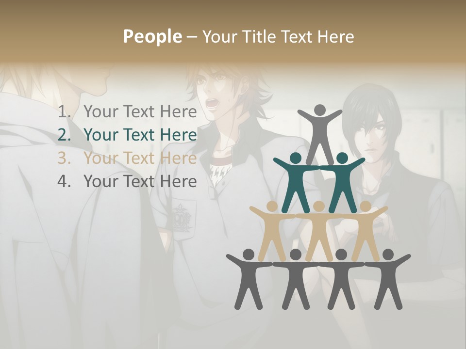 A Group Of Young Men Standing Next To Each Other PowerPoint Template