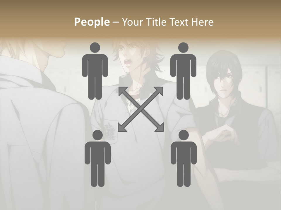 A Group Of Young Men Standing Next To Each Other PowerPoint Template