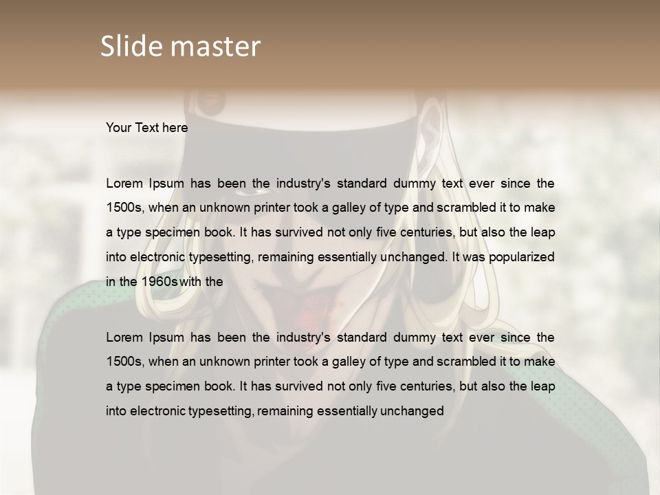 A Person With A Hat And A Green Shirt PowerPoint Template