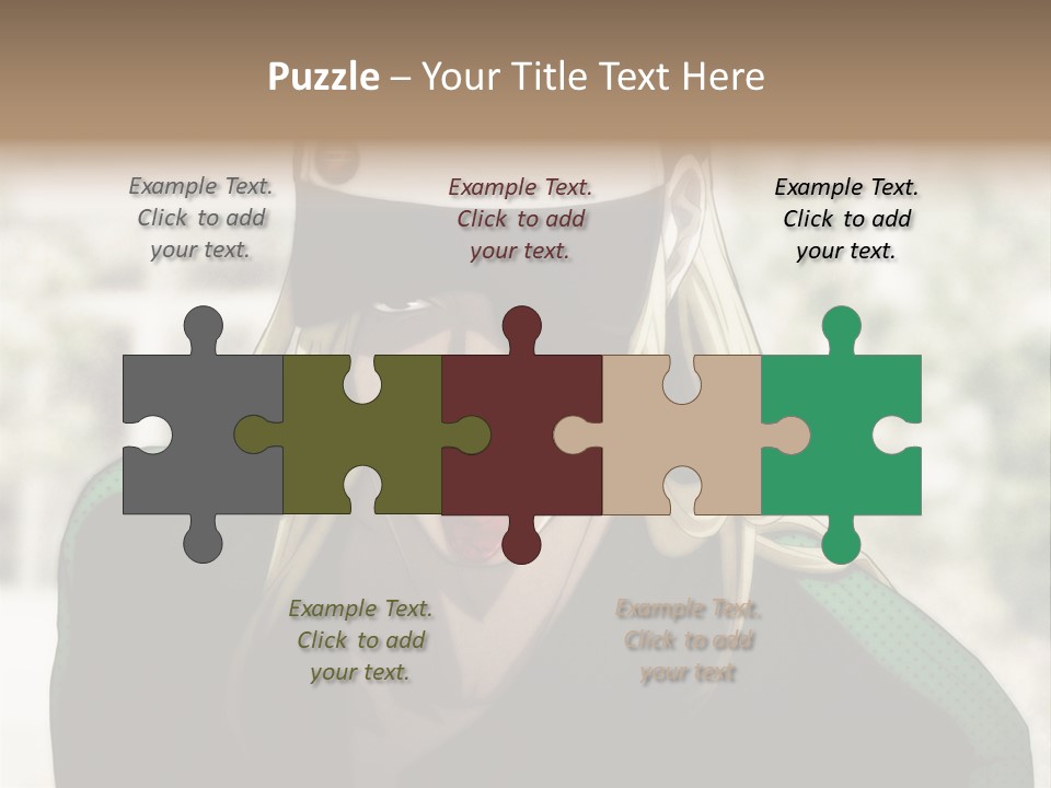 A Person With A Hat And A Green Shirt PowerPoint Template