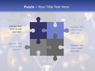 A Group Of People On A Blue Background With The Words Name Of Presentation Company Name PowerPoint Template