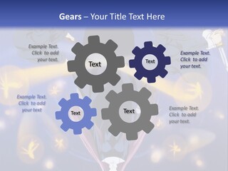 A Group Of People On A Blue Background With The Words Name Of Presentation Company Name PowerPoint Template