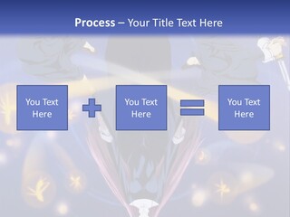 A Group Of People On A Blue Background With The Words Name Of Presentation Company Name PowerPoint Template