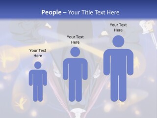 A Group Of People On A Blue Background With The Words Name Of Presentation Company Name PowerPoint Template