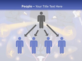 A Group Of People On A Blue Background With The Words Name Of Presentation Company Name PowerPoint Template