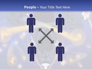 A Group Of People On A Blue Background With The Words Name Of Presentation Company Name PowerPoint Template