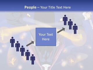 A Group Of People On A Blue Background With The Words Name Of Presentation Company Name PowerPoint Template