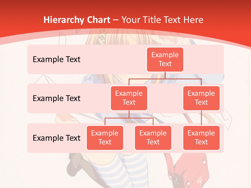 A Girl With A Red Purse Is Sitting On A Red And White Background PowerPoint Template