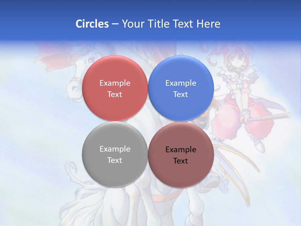 A Woman Riding On The Back Of A White Horse PowerPoint Template