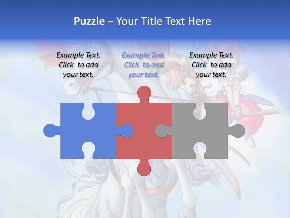 A Woman Riding On The Back Of A White Horse PowerPoint Template