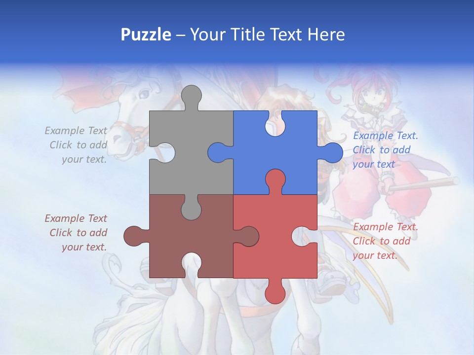 A Woman Riding On The Back Of A White Horse PowerPoint Template