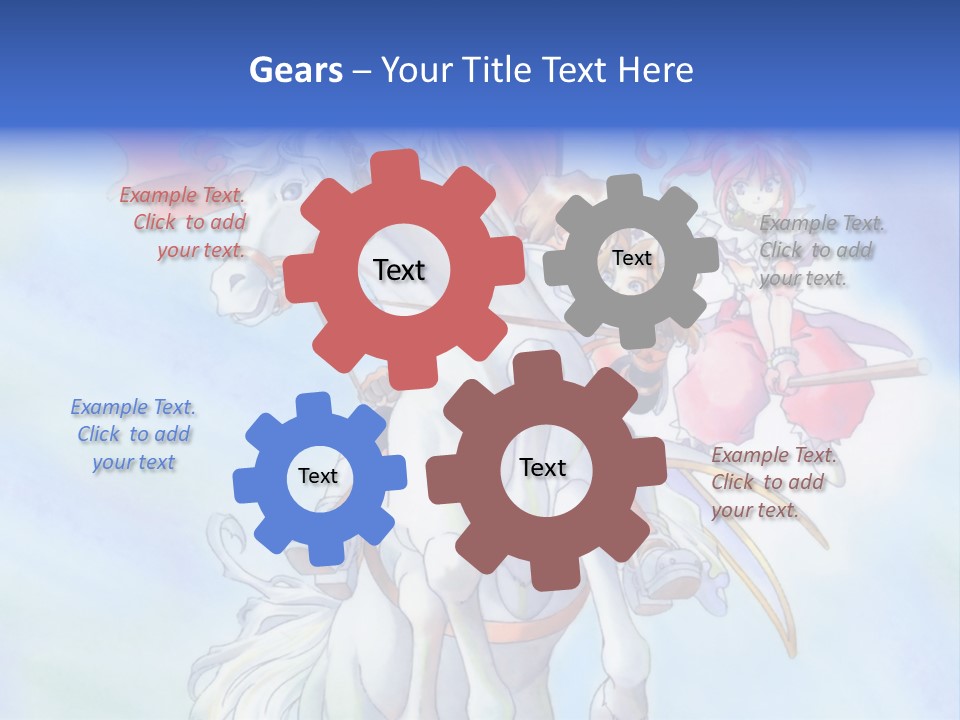 A Woman Riding On The Back Of A White Horse PowerPoint Template